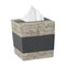 Tissue Box Holder | Decorative Stone Square Rustic Finish | Facial Tissue Cover for Bathroom Vanity & Countertops